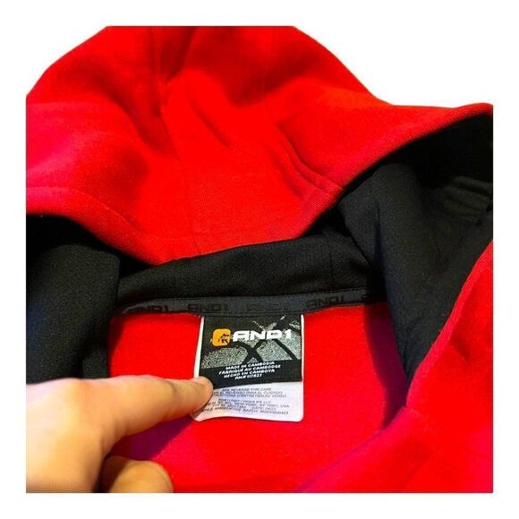 And1 Mens Red Basketball Hoodie XL New With Tags Sweatshirt Athletic Sport - Picture 4 of 8